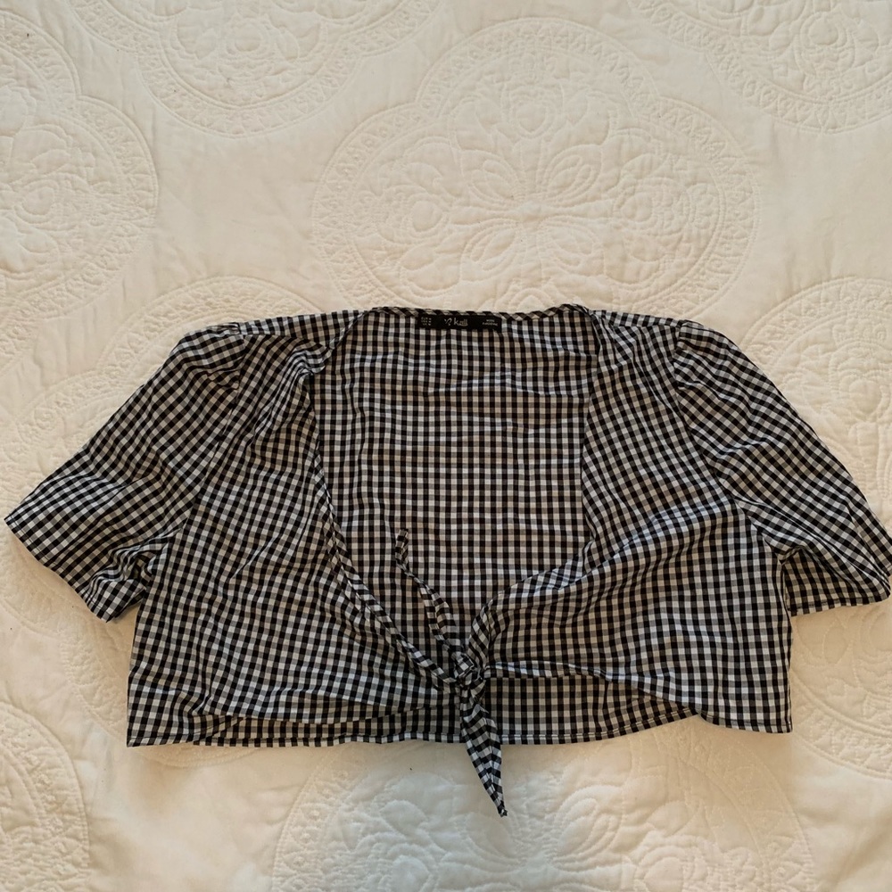 Checker Crop Top